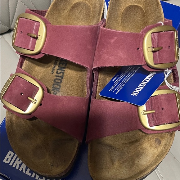 Birkenstock Arizona BS Patent Sand Sandal in Patent Sand - Picture 9 of 15